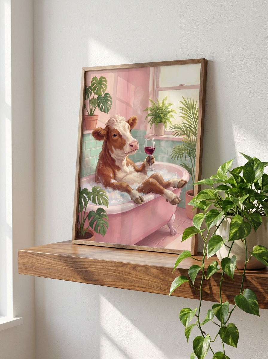 Sevimli İnek İllüstrasyonu