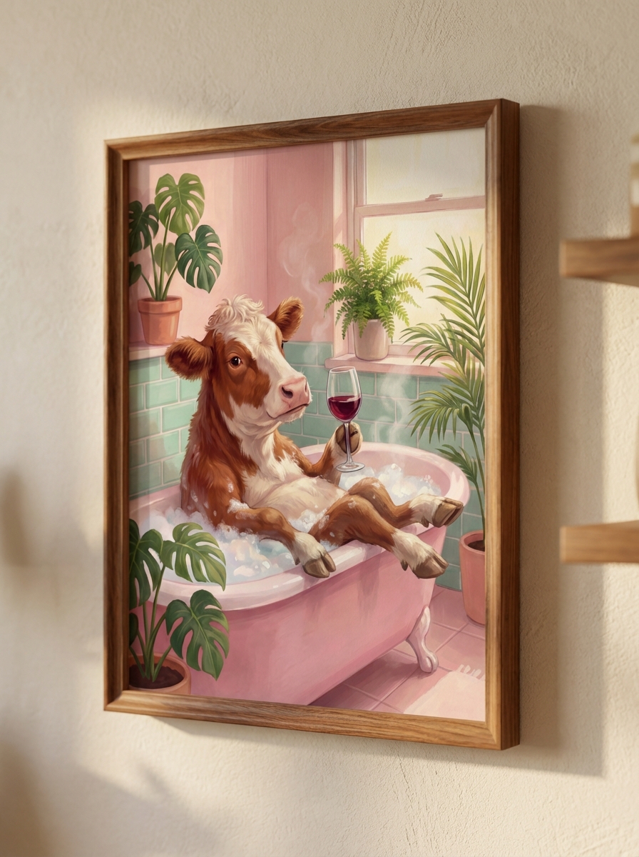 Sakin Renklerle Spa Havası: İnekli Banyo Dekoru