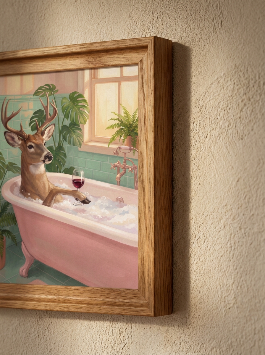 Minimalist Geyik Duvar Çizimi