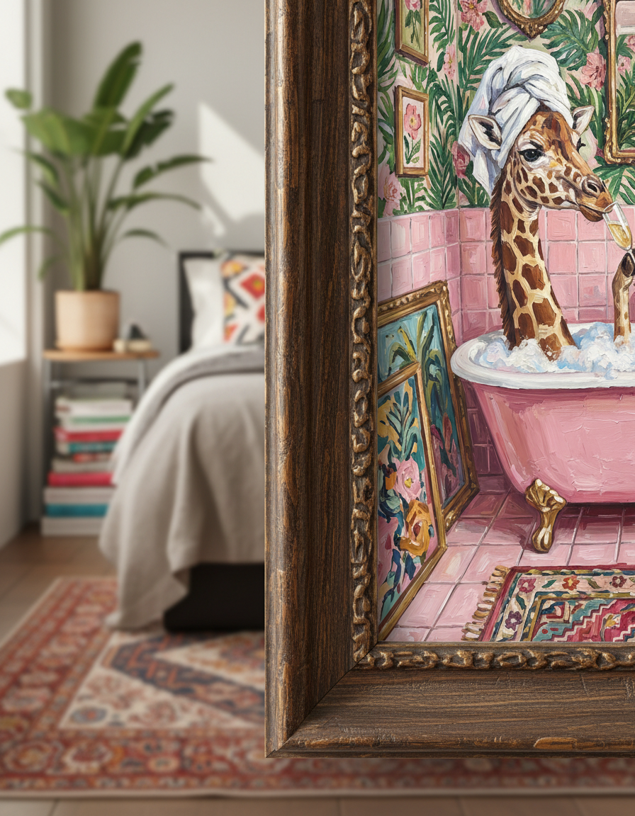 Giraffe Nursery Duvar Sanatı Set