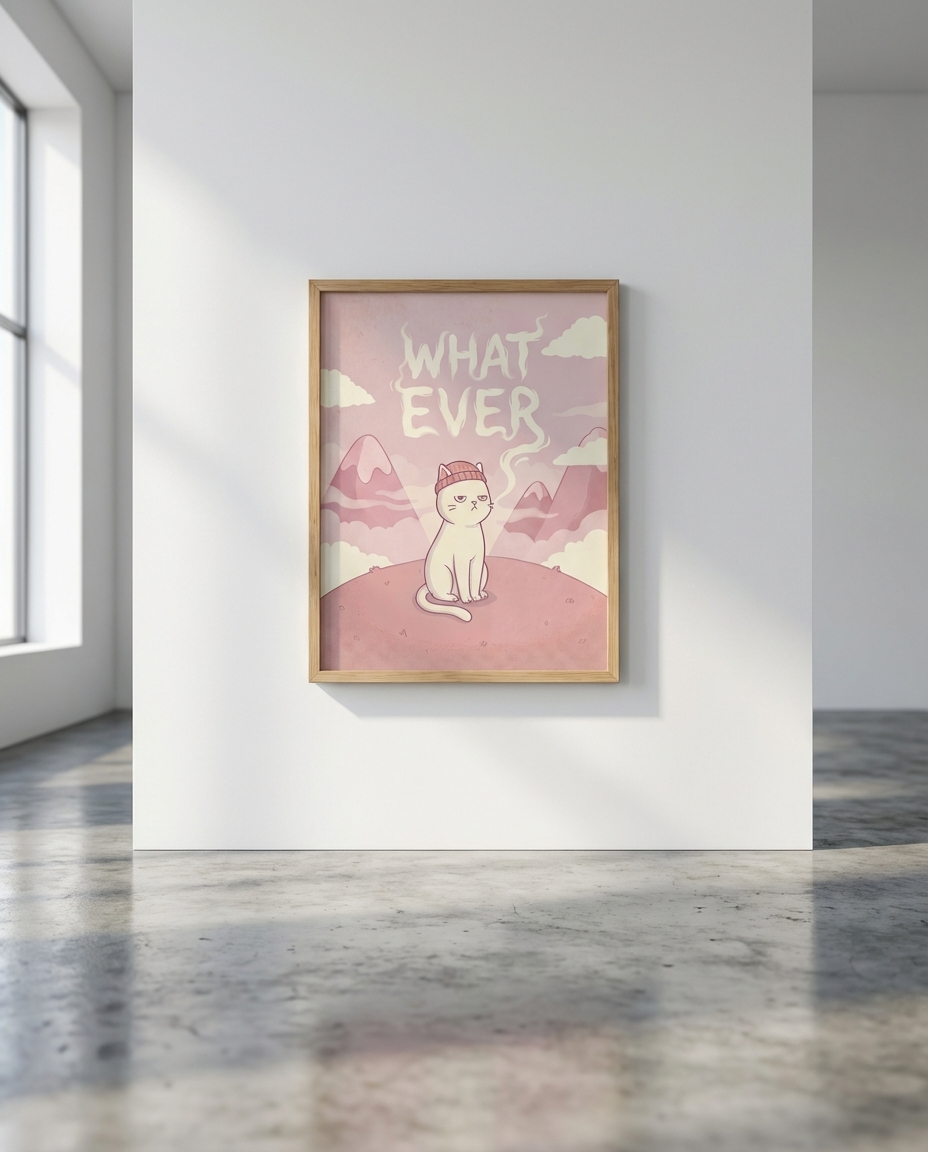 Mizah Dolu Grumpy Cat Sanat Posterleri