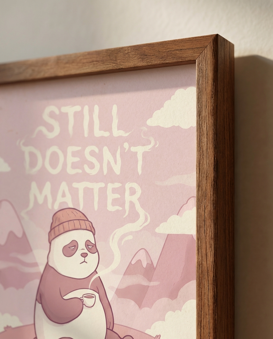 Grumpy Panda Kahve Sanatı - Evinizi Renklendirin