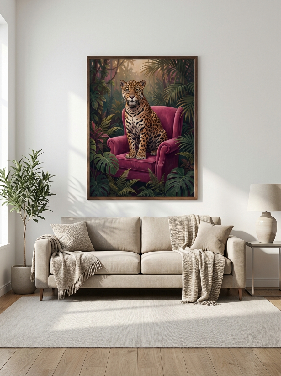 Unleash Your Wild Side with Pembe Jaguar Duvar Sanatı