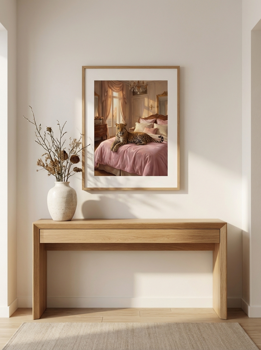 Leopard-Themed Bedroom Duvar Sanatı Collection