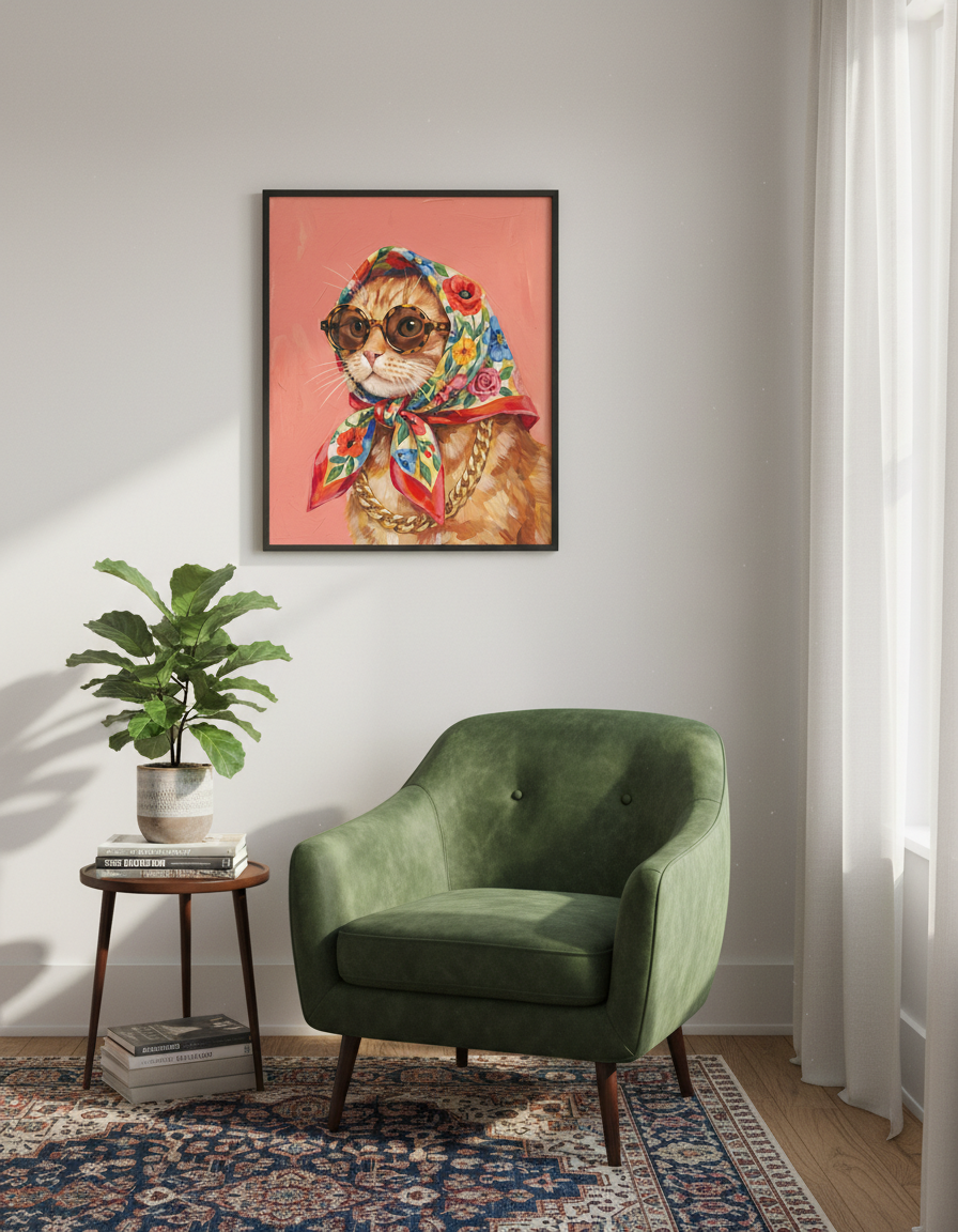 Pembe Kedi Temalı Kitap Ayracları