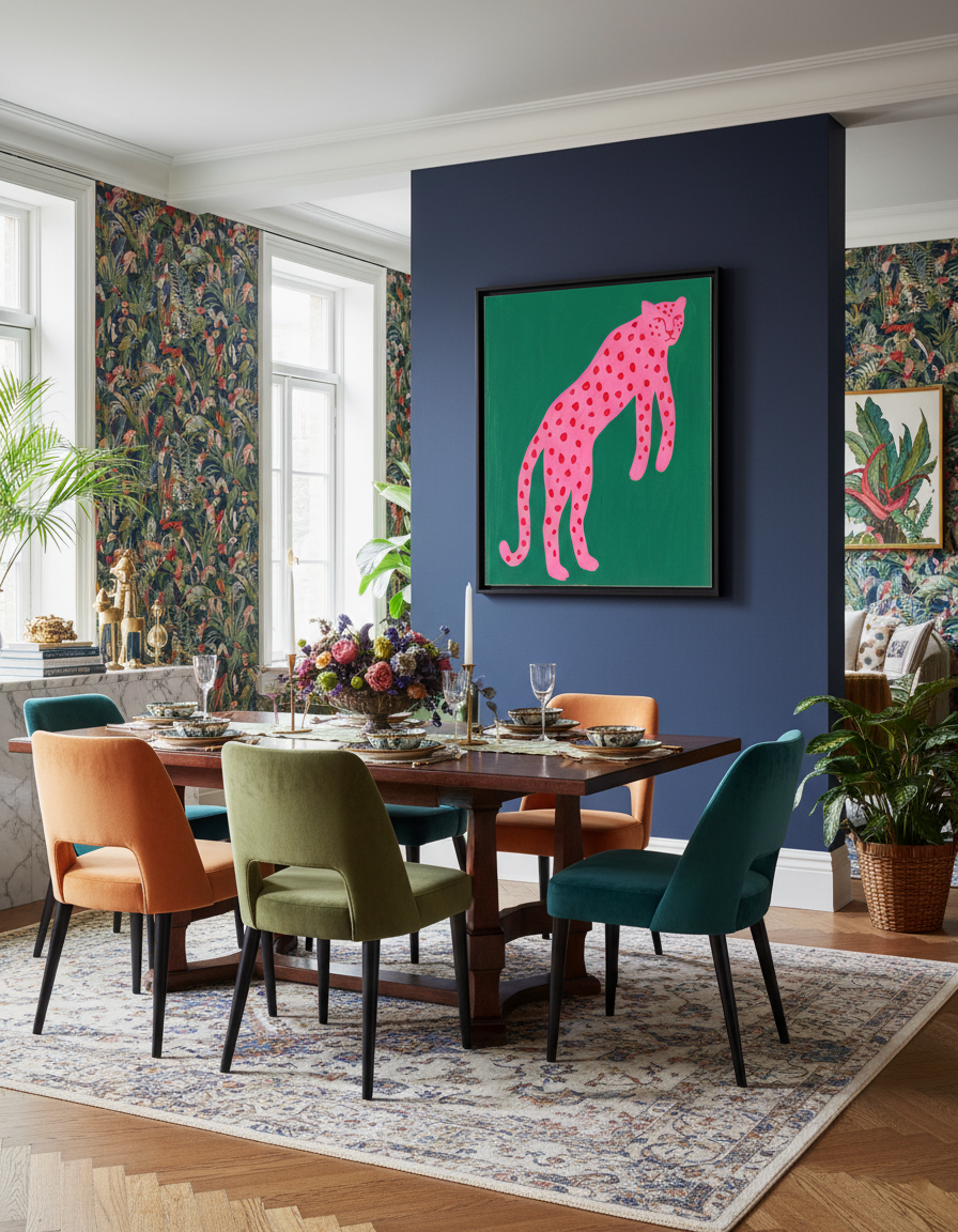 Pembe Leopar Desenli Şapka