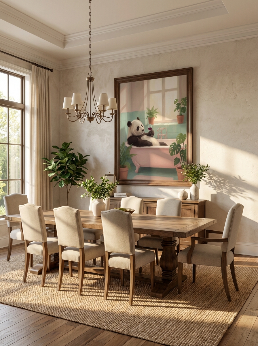 Duygusal Panda: Sakin Banyo Ortamı