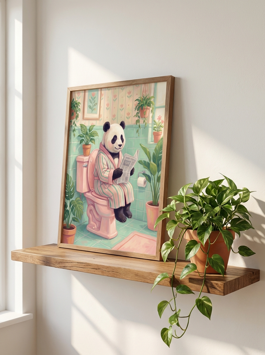 Panda Aşkı: Mutlu Banyolar İçin Tatlı Sanat