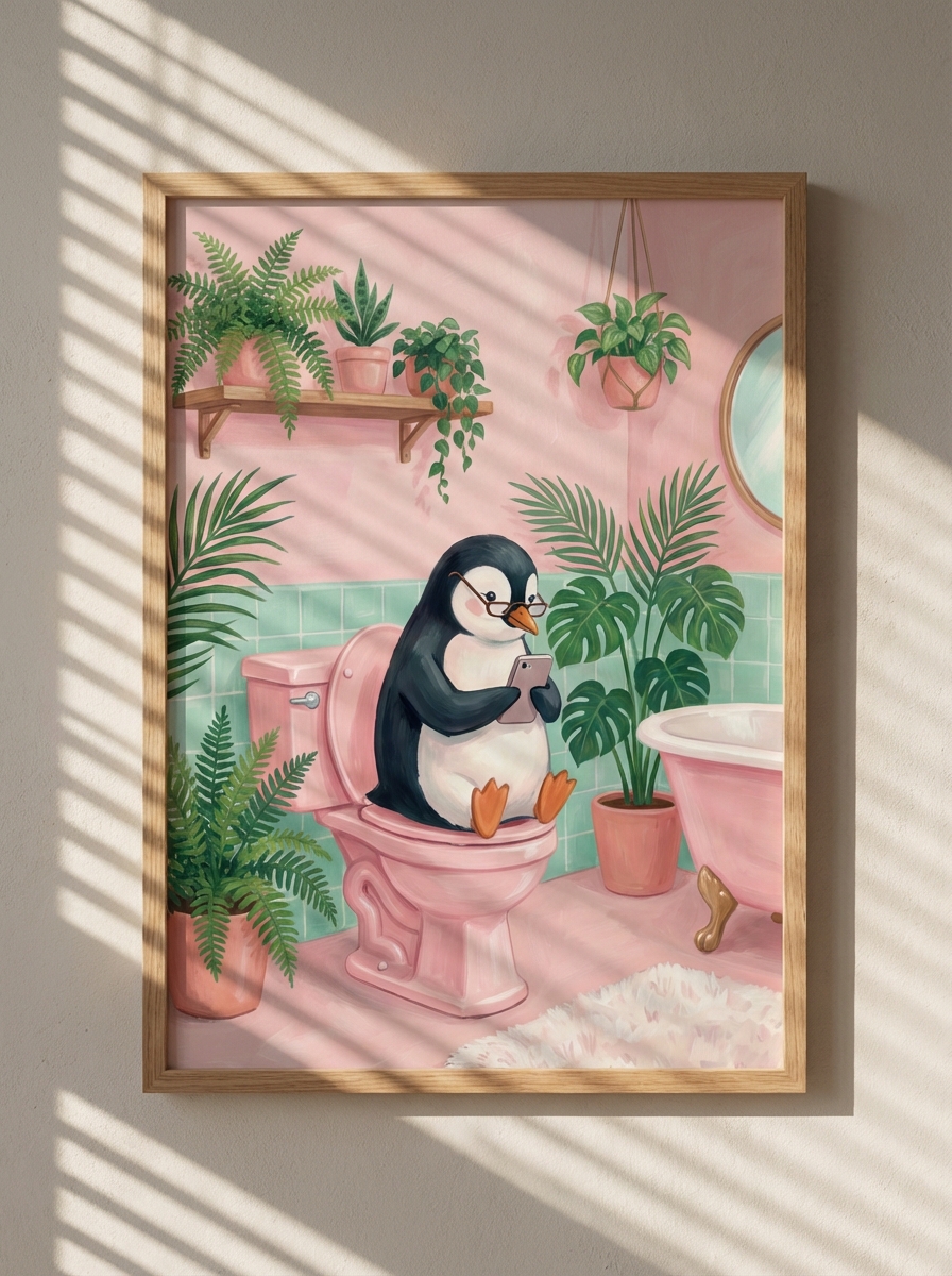 Pembe Tuvaletteki Penguen: Eşsiz Duvar Sanatı