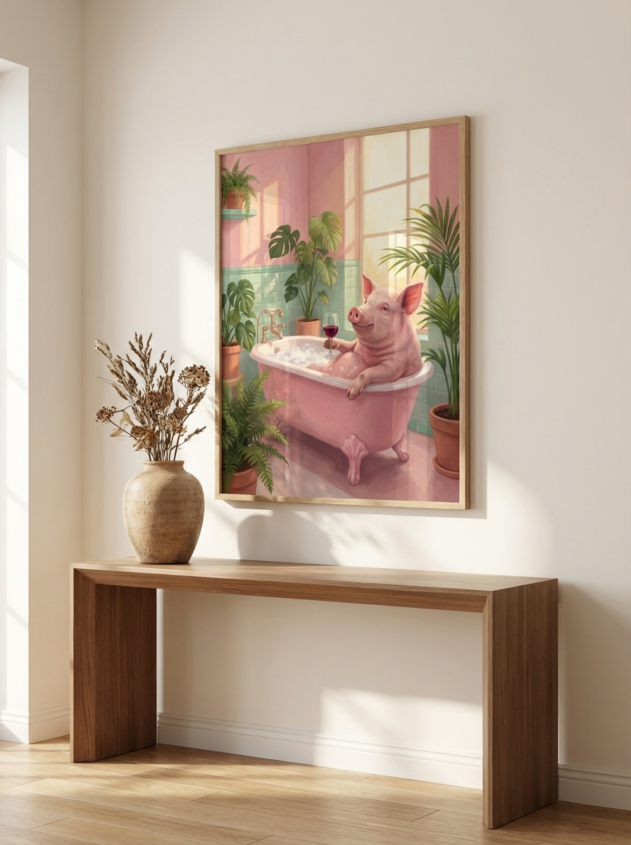 Şirin Domuz Banyo Tablosu