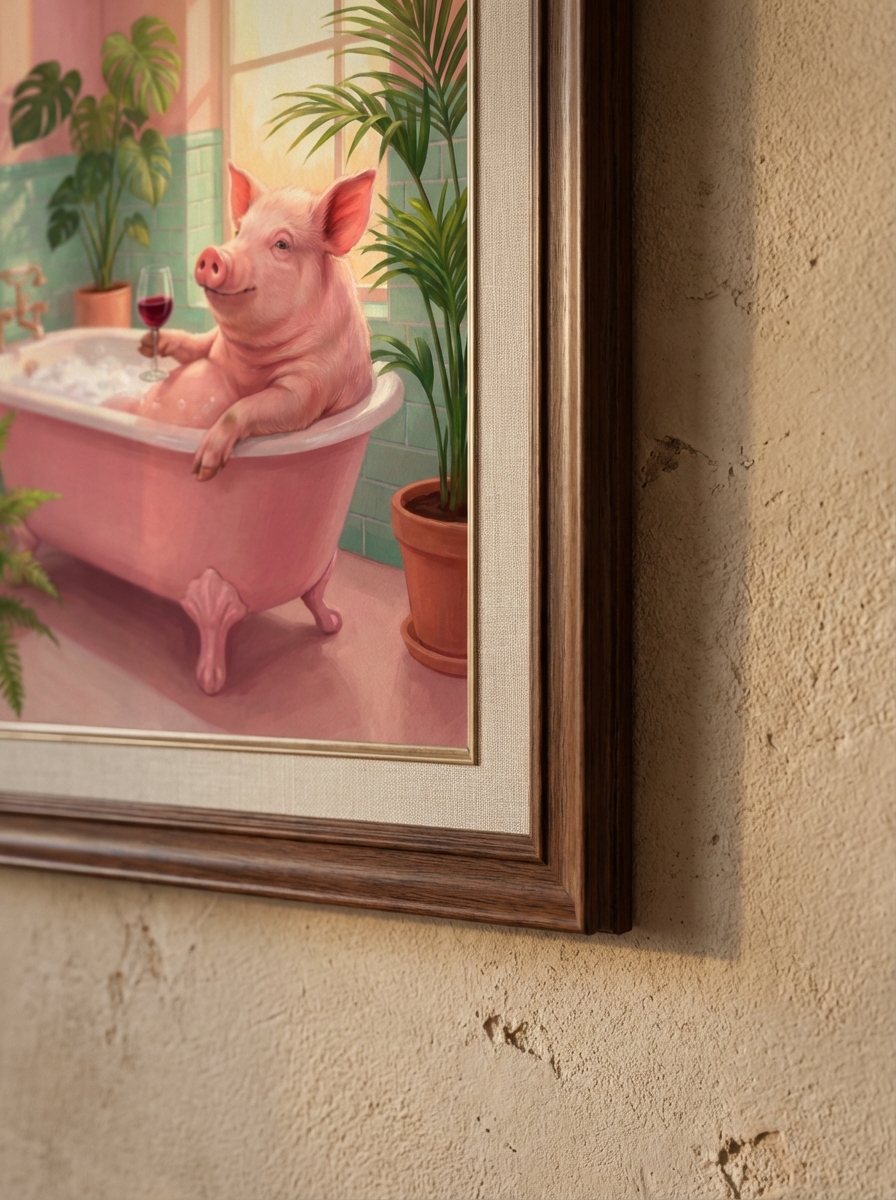 Modern Domuz Temalı Duvar Şeması