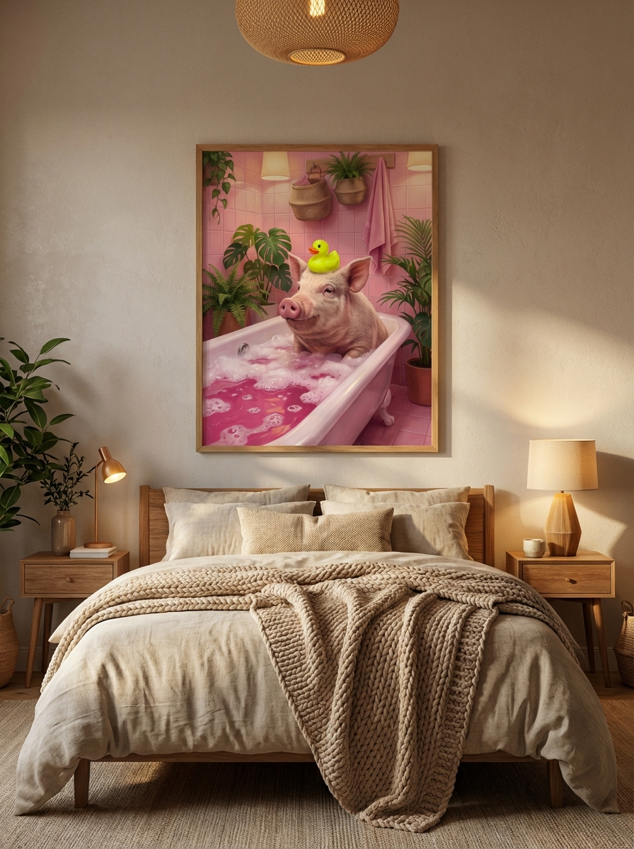 Pig in Küvet ile Eğlenceli Bir Dekorasyon Seçeneği