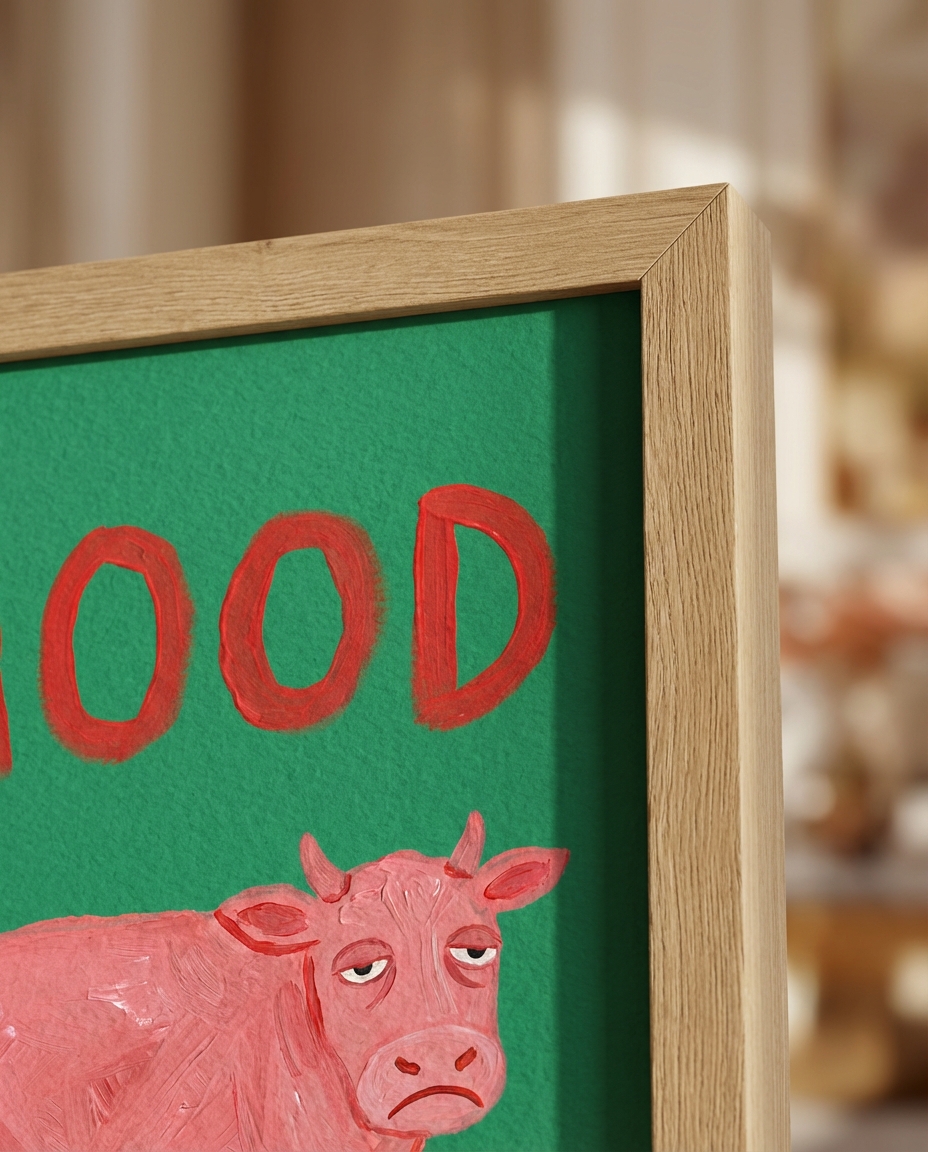 Pembe İnek Temalı Not Defteri