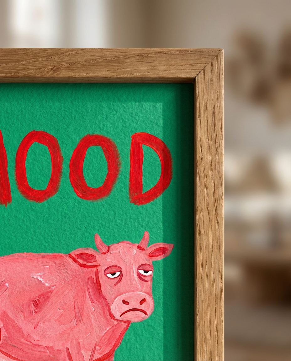 Pembe İnek Ruh Halleri - Tatlı Kupa Seti