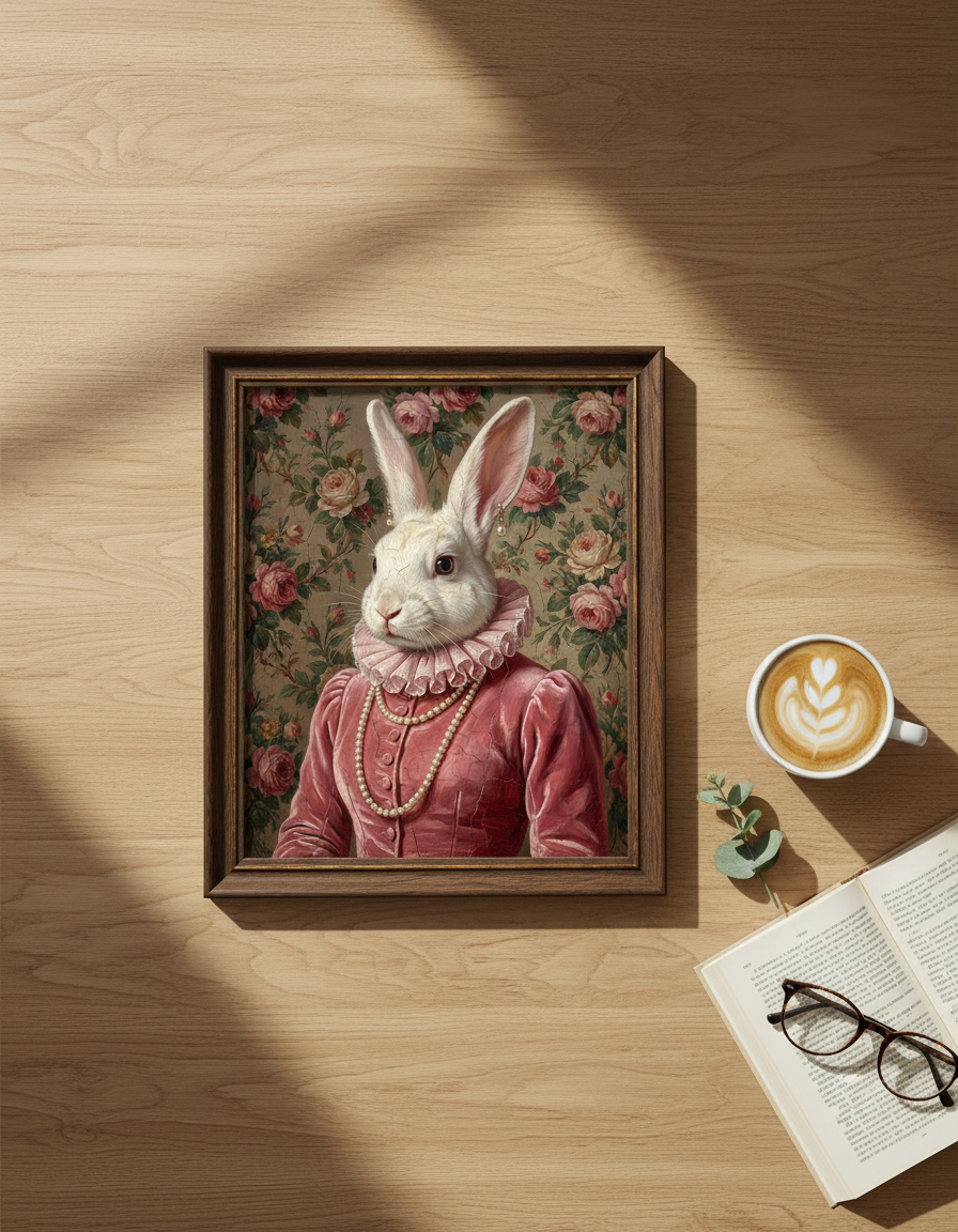 Sevimli Tavşan Portre Sanatı