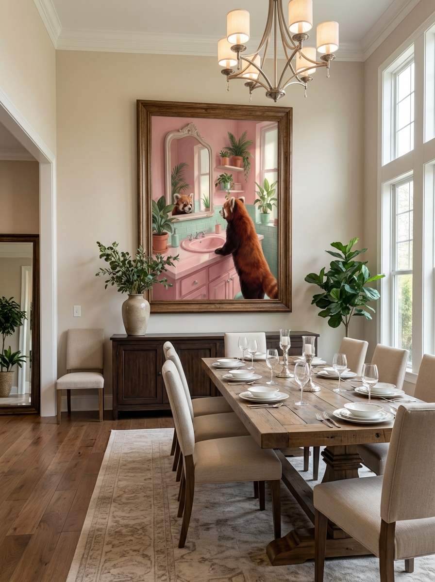 Fun Red Panda Bathroom Dekorasyonu