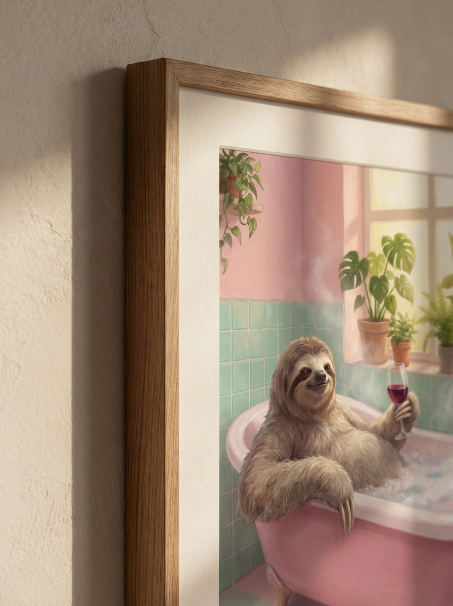 Sade Tembel Hayvan Duvar Sanatı