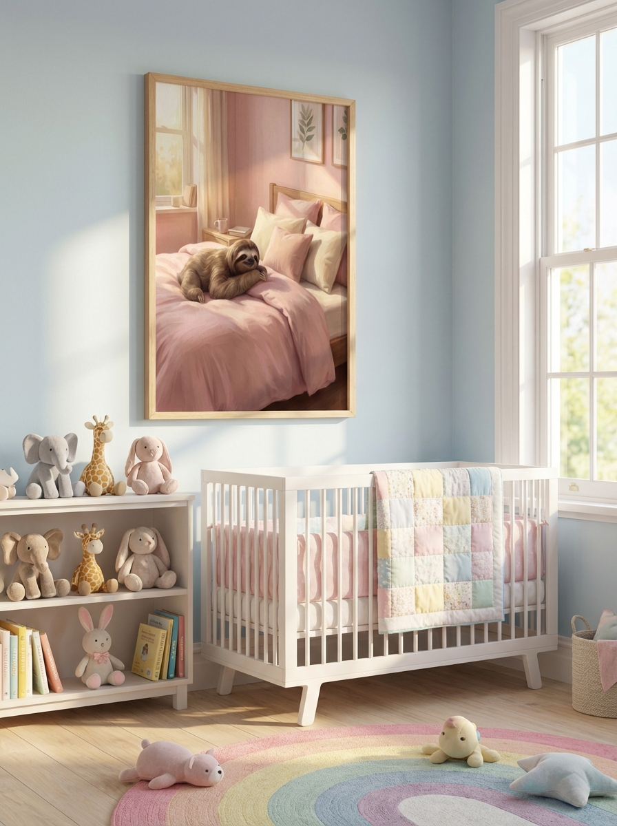 Minimalist Tembel Hayvan Tablosu