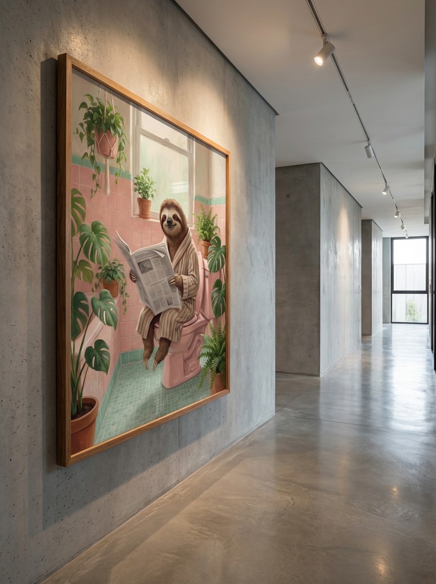 Charming Sloth Artwork - Fun Wall Dekorasyonu