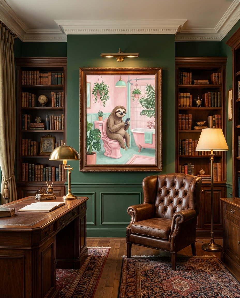 Salyangoz Tuvalet - Eğlenceli ve Neşeli Duvar Sanatı