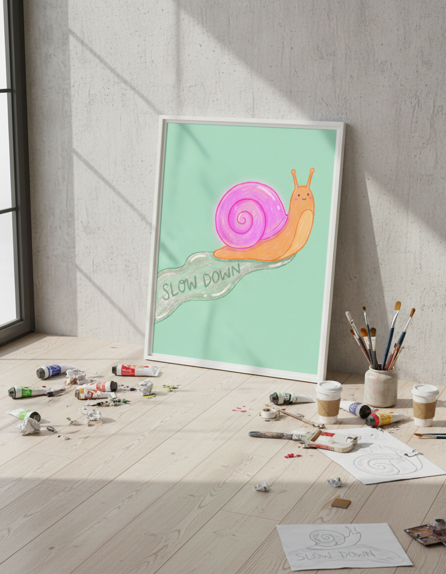 Slow Down Snail Bahçe Çiçeklikleri