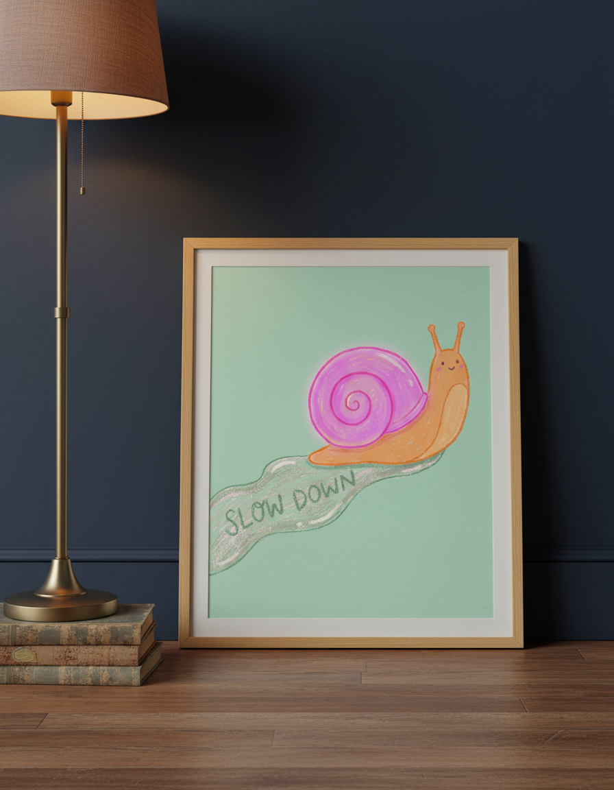 Salyangoz Temalı Duvar Sanatı