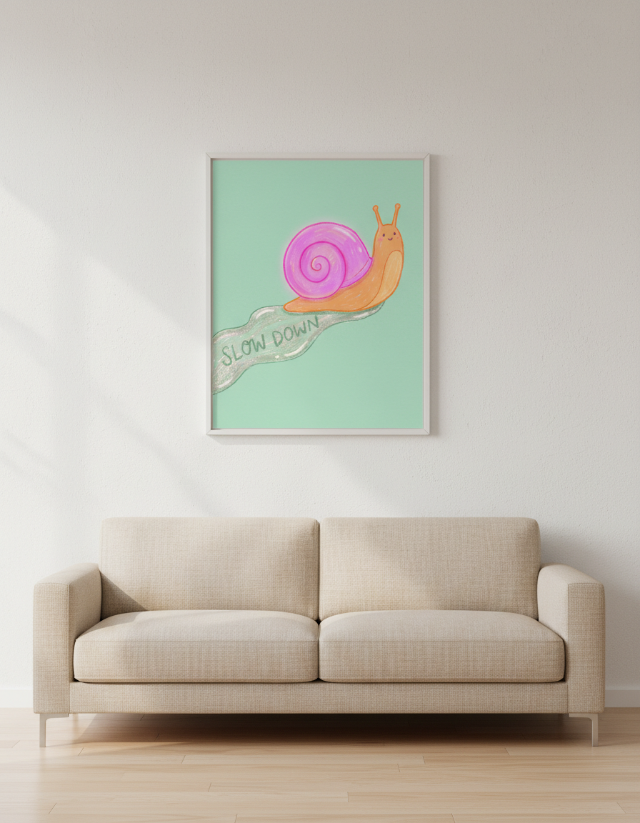 Dekoratif Sümüklüböcek Temalı Şamdan