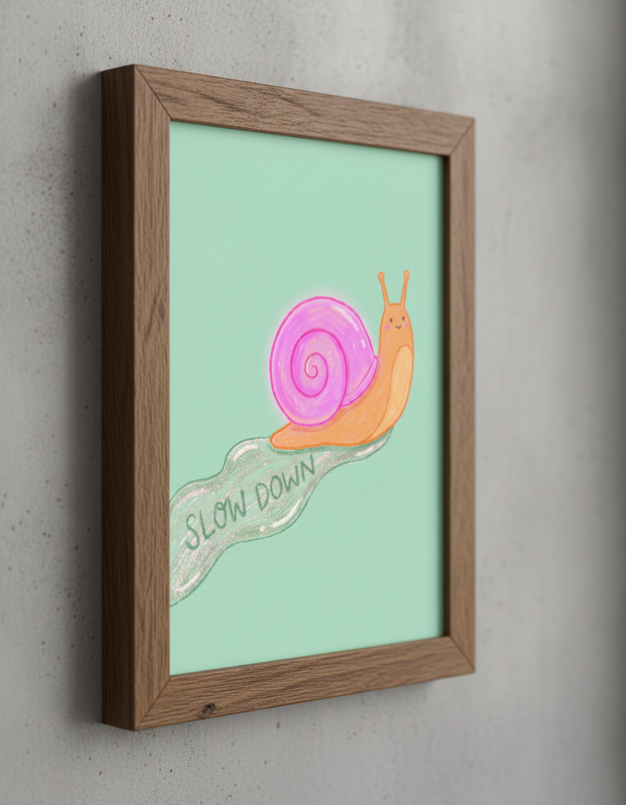 Sümüklü Böcek Temalı Banyo Halısı