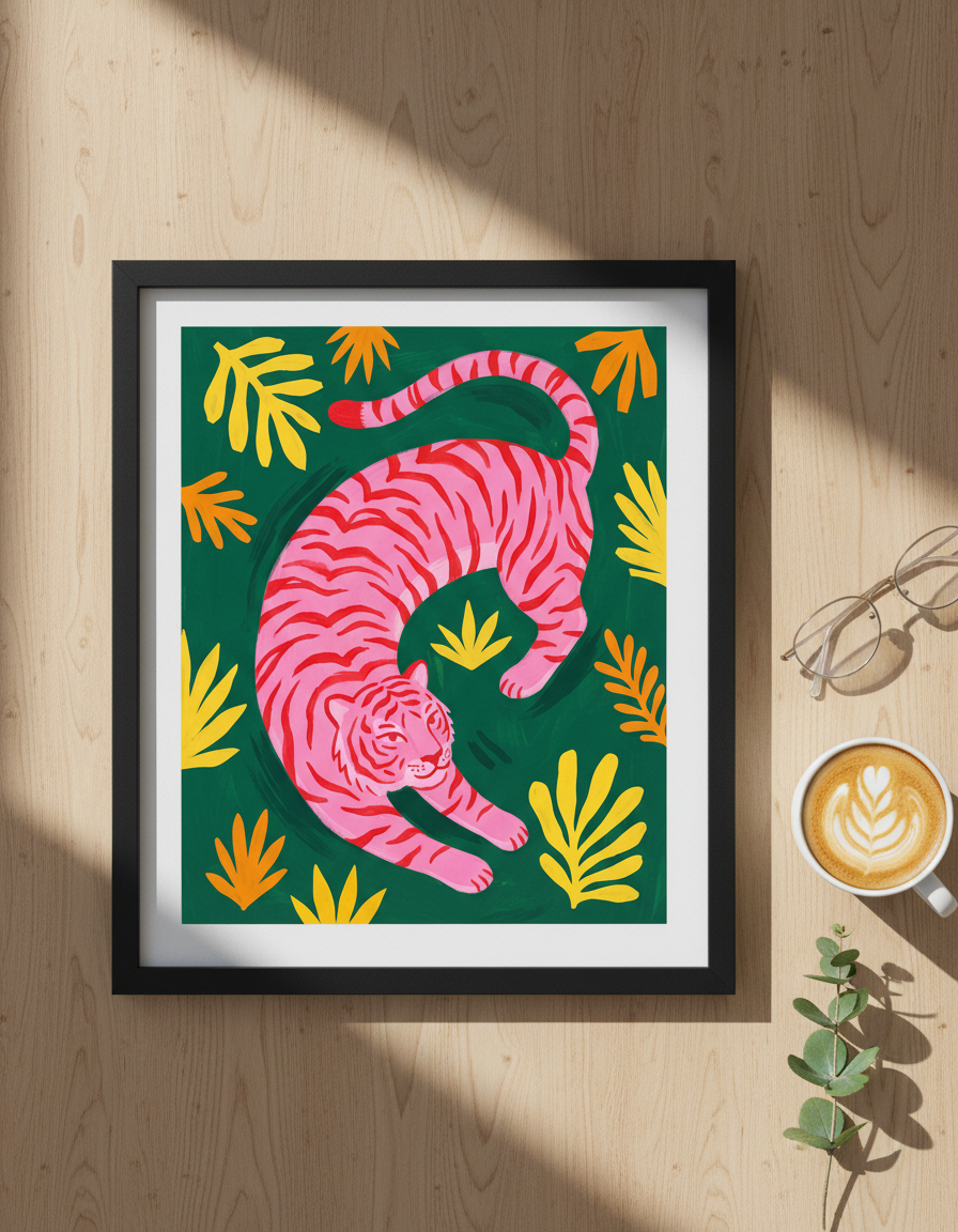 Kaplan Desenli Duvar Saatleri