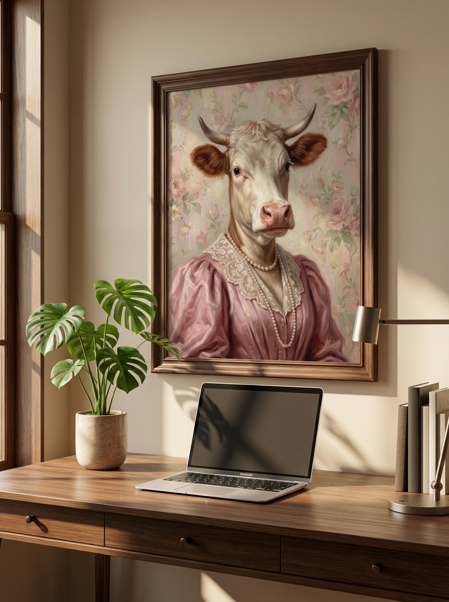 Victorian İnek Duvar Sanatı