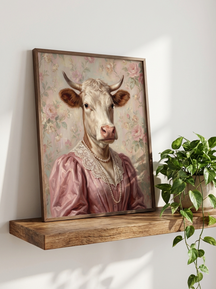 Modern İnek Duvar Sanatı