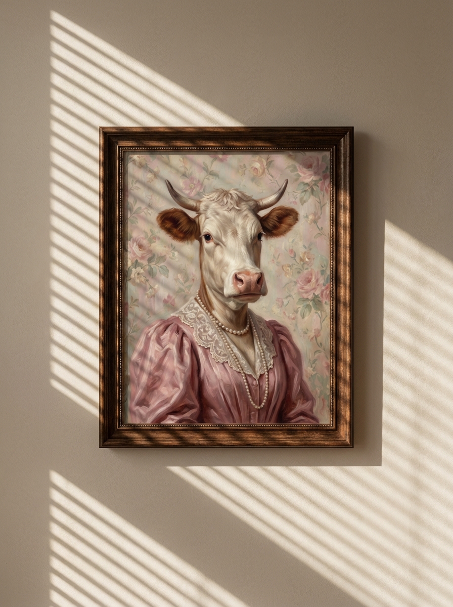 Victorian İnek Duvar Sanatı - Eşsiz Tasarımlar