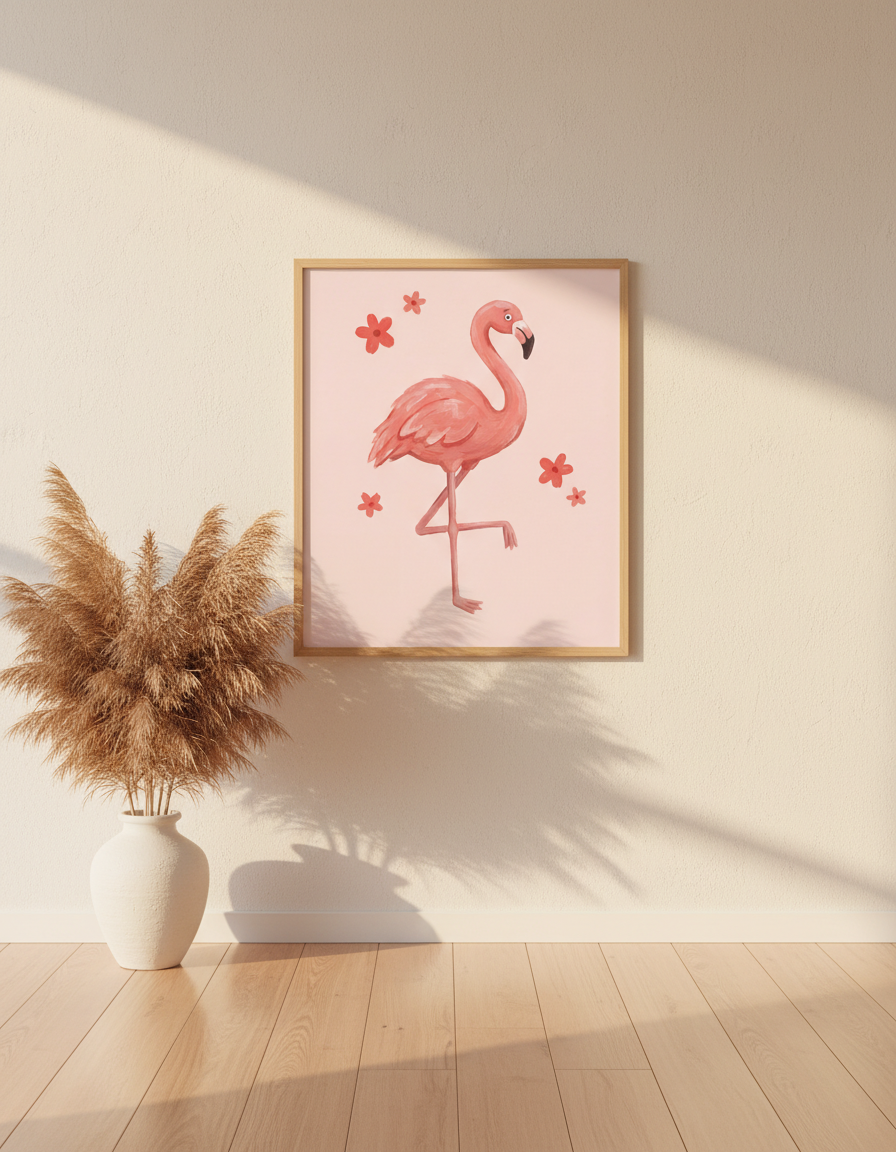 Flamingo Temalı Plaj Havlusu