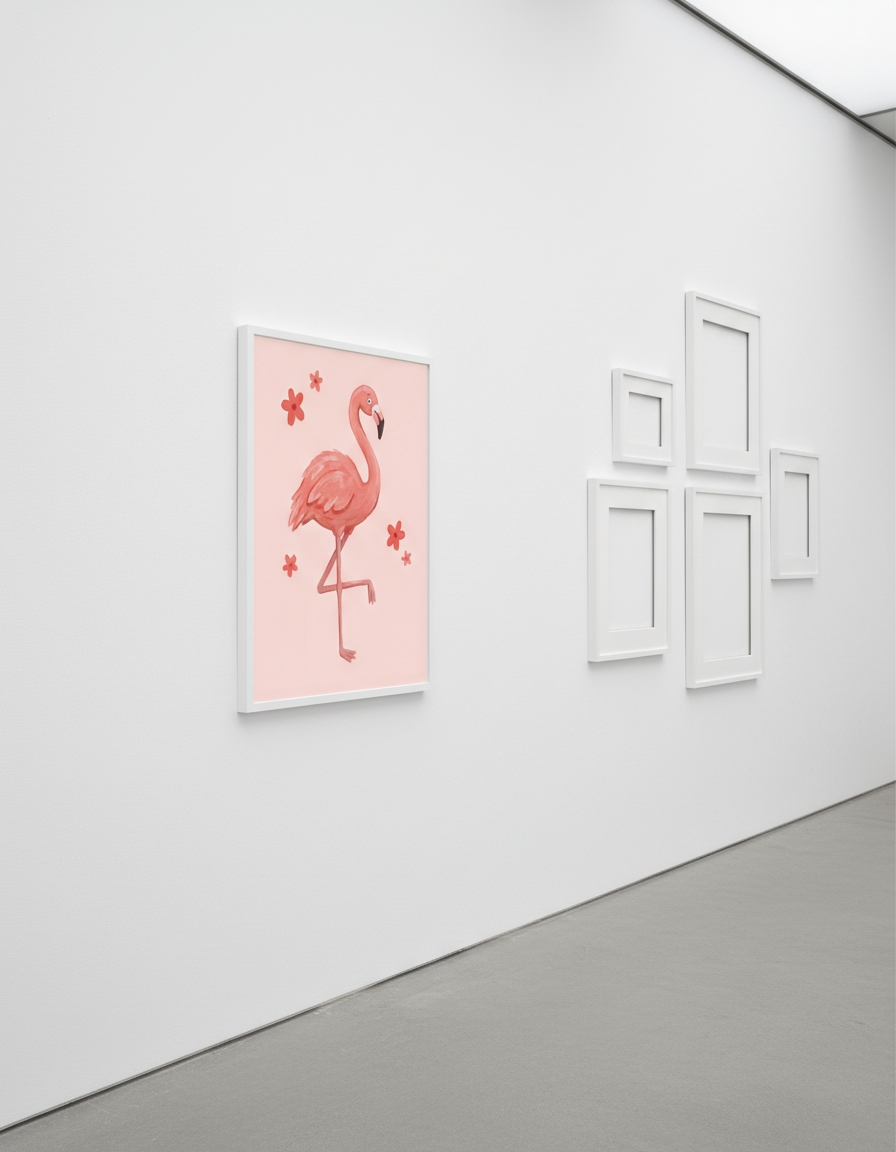 Flamingo Temalı Anahtarlık