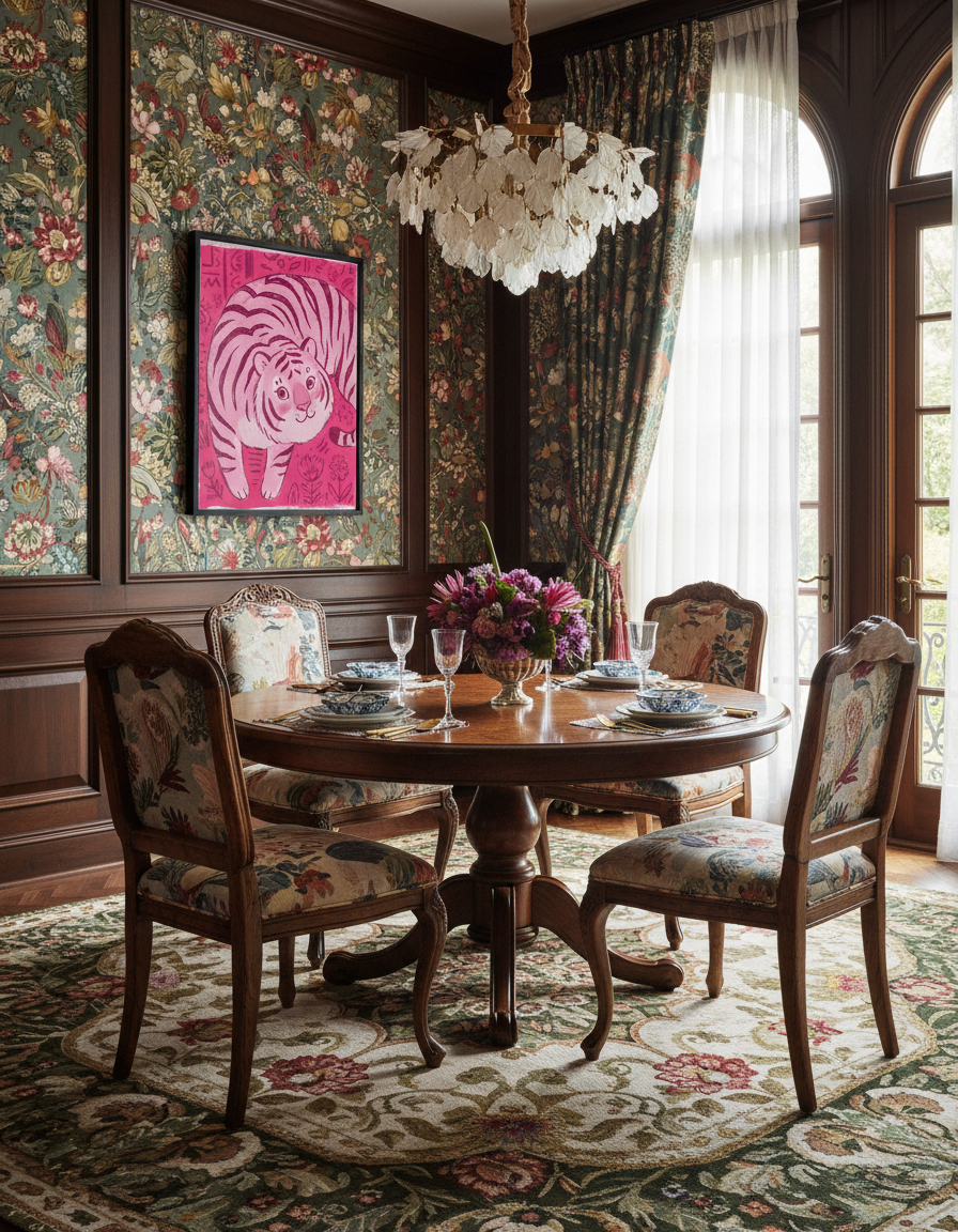 Pembe Kaplan Temalı Anahtarlık